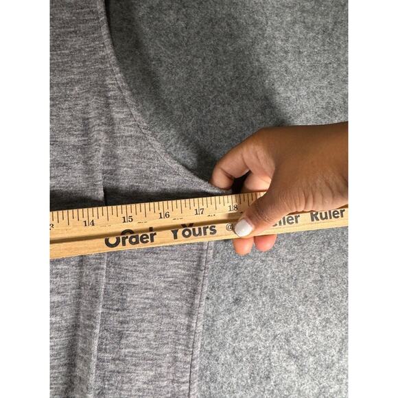 Something Navy Dress Women 1 (Small) Gray Tank Midi Stretch Minimalist Essential - Picture 4 of 7